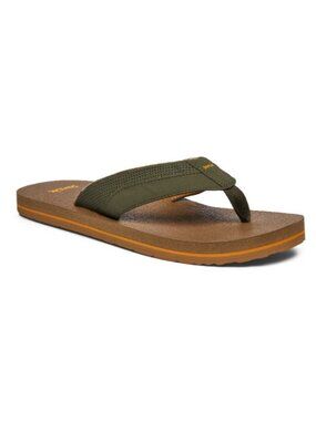 Sanuk Men's Beer Cozy IV Flip Flop - Dark Olive
